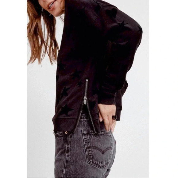 Rails Marlo Hearts Stars Side-Zip Pullover Sweatshirt - Picture 2 of 6